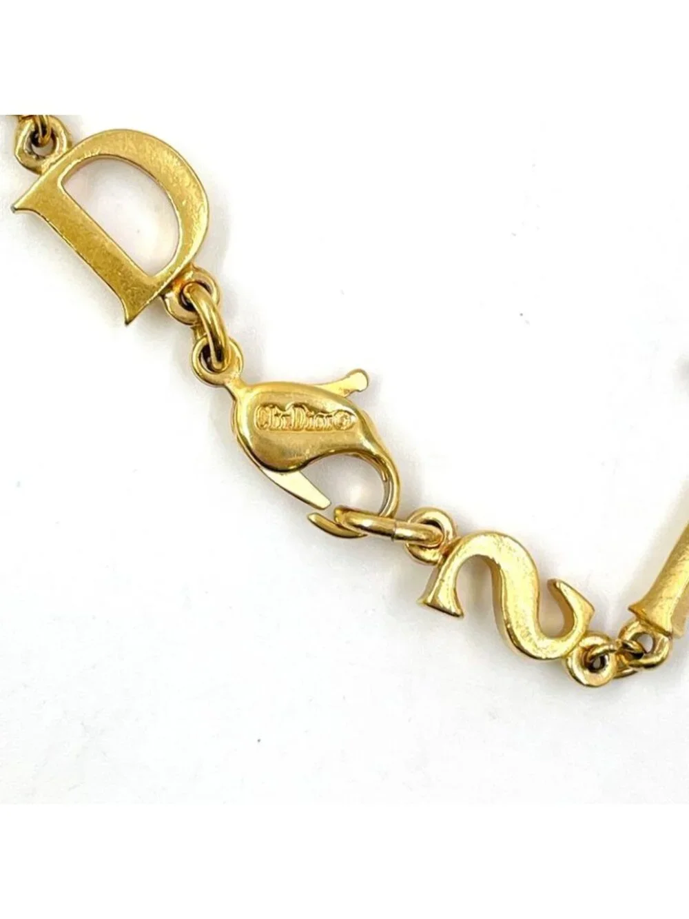 Dior Logo Gold Plated Bracelet Bangle - Picture 4 of 8